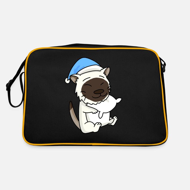 Katze Katzenrasse Birma Retro Tasche