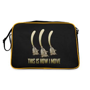 How To Move Magician Broomsticks Halloween Party - Retro Bag - black/gold - Back