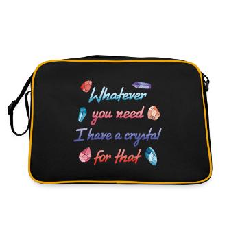 Was Auch Immer Sie Brauchen, Ich Habe Einen - Retro Tasche - Schwarz/Gold - Hinten