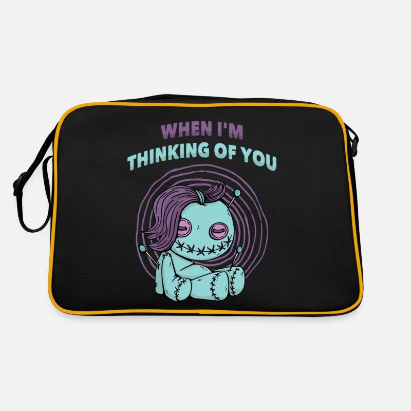 Quand je pense à toi Poupée vaudou Halloween Sac Retro