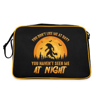 Du Magst Mich Am Tag Nicht? Du Hast Mich Nachts - Retro Tasche - Schwarz/Gold - Hinten