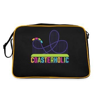 Roller Coaster Amusement Park Kirmes Amusement Park - Retro Bag - black/gold - Back