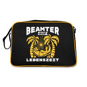 Beamter, Staatsdiener, öffentlicher Dienst Beamten - Retro Tasche - Schwarz/Gold - Hinten