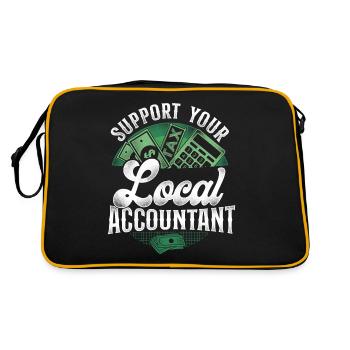 Comptable Teneur de livres Comptabilité - Sac Retro - noir/or - Dos