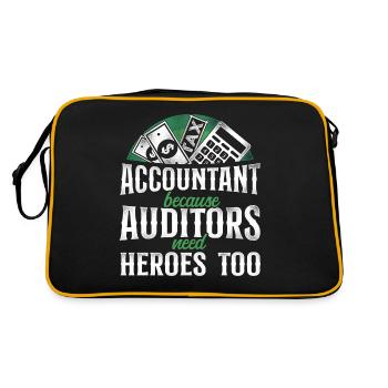 Accountant Bookkeeper Accounting - Retro Bag - black/gold - Back