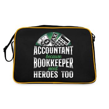 Accountant Bookkeeper Accounting - Retro Bag - black/gold - Back