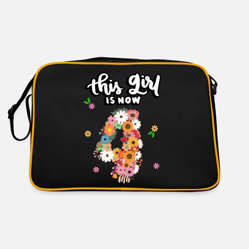 Cette fille est maintenant 4 fleurs colorées 4. Sac Retro