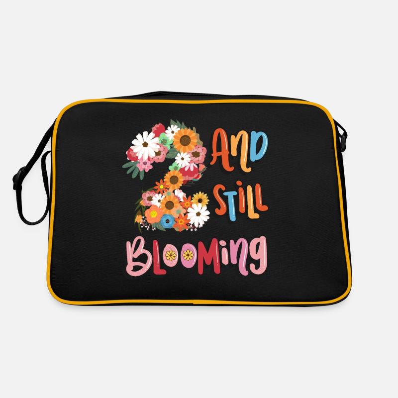 2 Und Immer Noch Blühende Mädchen Blumige 2. Retro Tasche