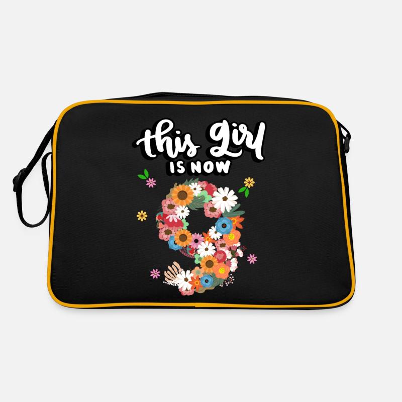 Cette fille est maintenant 9 Fleurs Colorées 9. Sac Retro