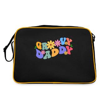 Groovy Daddy Bloom Floral Theme Colorful Leisure - Retro Bag - black/gold - Back
