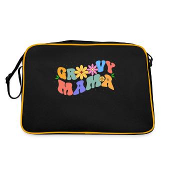 Groovy Mama Bloom Floral Theme Colorful Leisure - Retro Bag - black/gold - Back