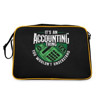 Accountant Bookkeeper Accounting - Retro Bag - black/gold - Back