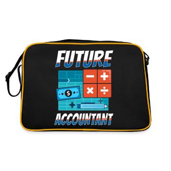 Accountant Bookkeeper Accounting - Retro Bag - black/gold - Back