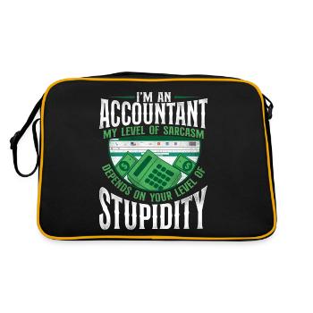 Accountant Bookkeeper Accounting - Retro Bag - black/gold - Back