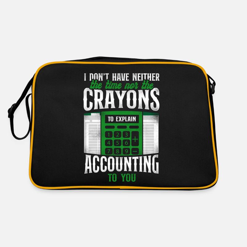 Accountant Bookkeeper Accounting - Retro Tasche - Schwarz/Gold