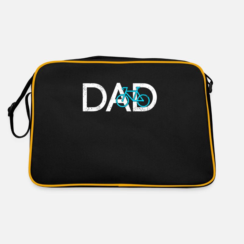 Fahrrad Papa - Retro Tasche - Schwarz/Gold