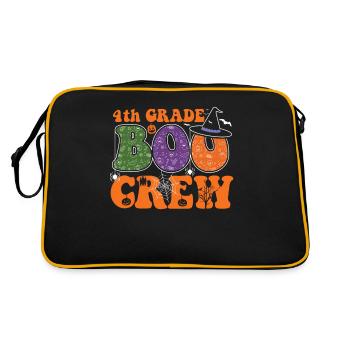 4. Klasse Boo Crew Gespenstische Kürbismonster - Retro Tasche - Schwarz/Gold - Hinten