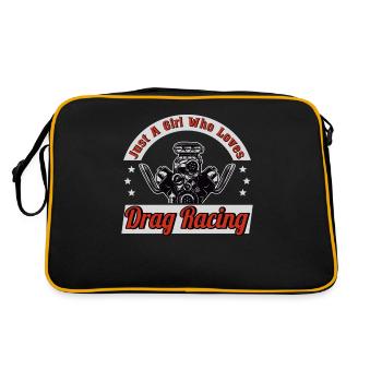 Racing Driver Racing Car Tuning Racing Motorsport - Retro Bag - black/gold - Back