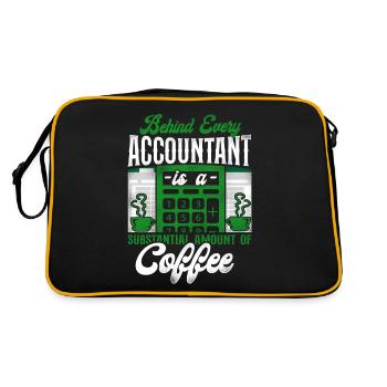 Accountant Bookkeeper Accounting - Retro Bag - black/gold - Back