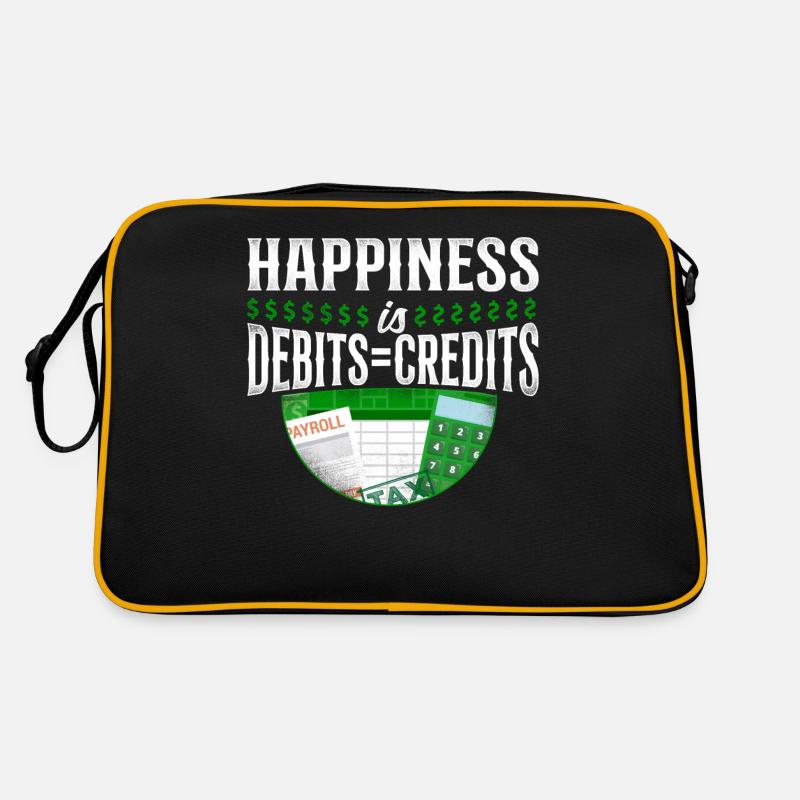 Accountant Bookkeeper Accounting - Retro Tasche - Schwarz/Gold