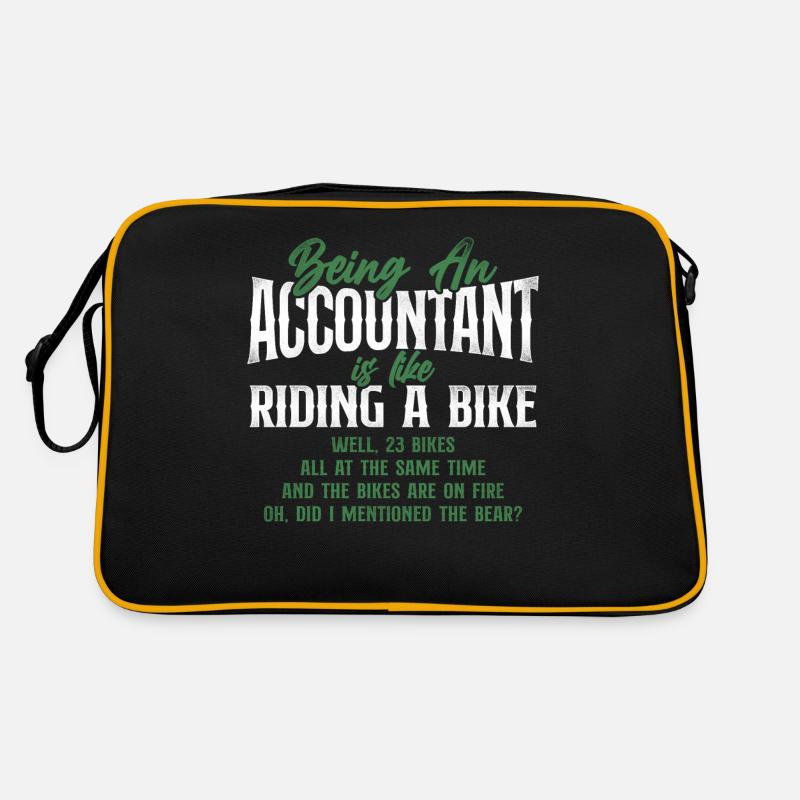 Accountant Bookkeeper Accounting - Retro Tasche - Schwarz/Gold