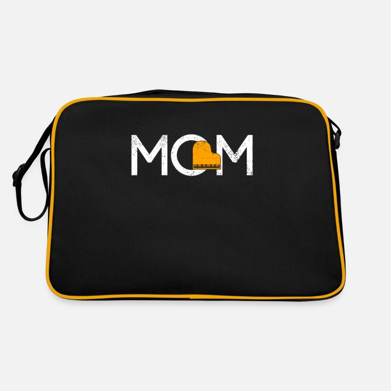 Klavier Mama - Retro Tasche - Schwarz/Gold