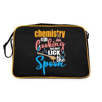 La chimie, c’est comme la cuisine Drôle de cadeau de chimiste - Sac Retro - noir/or - Dos