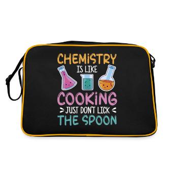 La chimie, c’est comme la cuisine Drôle de cadeau de chimiste - Sac Retro - noir/or - Dos