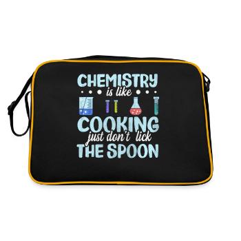 La chimie, c’est comme la cuisine Drôle de cadeau de chimiste - Sac Retro - noir/or - Dos