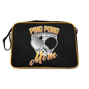 Cool Ping Pong Maman Joueur de Ping Pong Maman - Sac Retro - noir/or - Dos