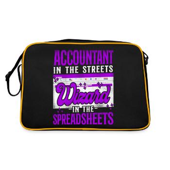 Accountant Bookkeeper Accounting - Retro Bag - black/gold - Back