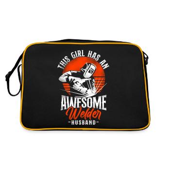 Soudeur Soudeur Femme Mari - Sac Retro - noir/or - Dos