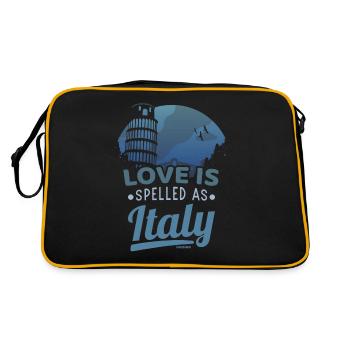 Italie Drapeau italien Italia Cadeau - Sac Retro - noir/or - Dos