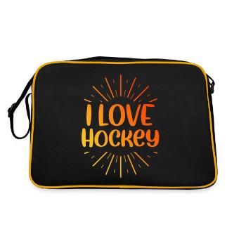 J’adore le hockey - Sac Retro - noir/or - Dos
