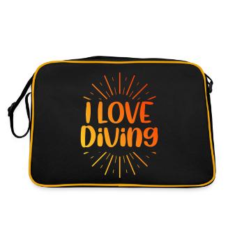 I love diving - Retro Bag - black/gold - Back