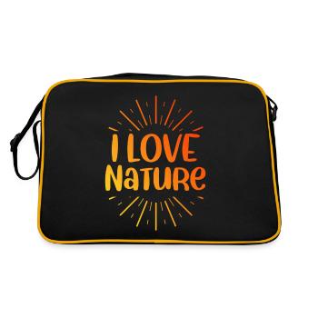 I love nature - Retro Bag - black/gold - Back