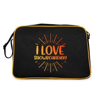 J’adore le snowboard - Sac Retro - noir/or - Dos