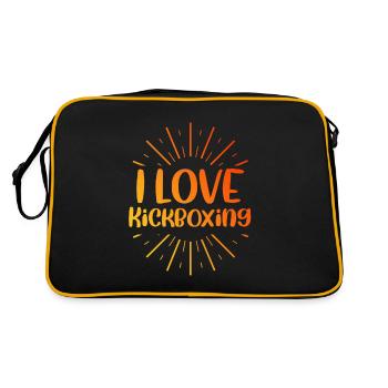 J’adore le kick boxing - Sac Retro - noir/or - Dos