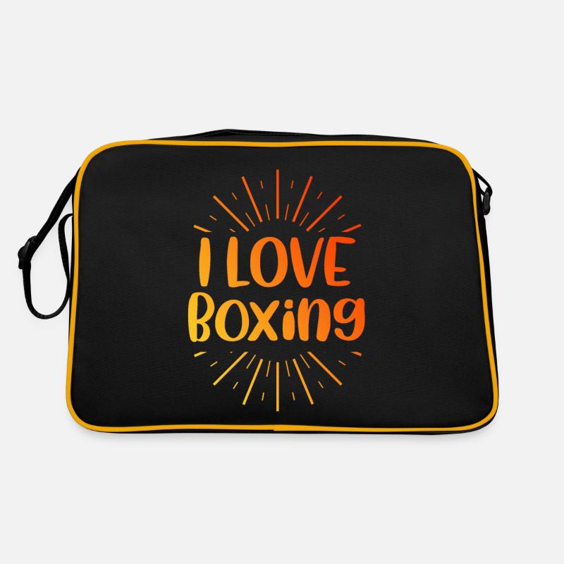 Ich liebe Boxen Retro Tasche