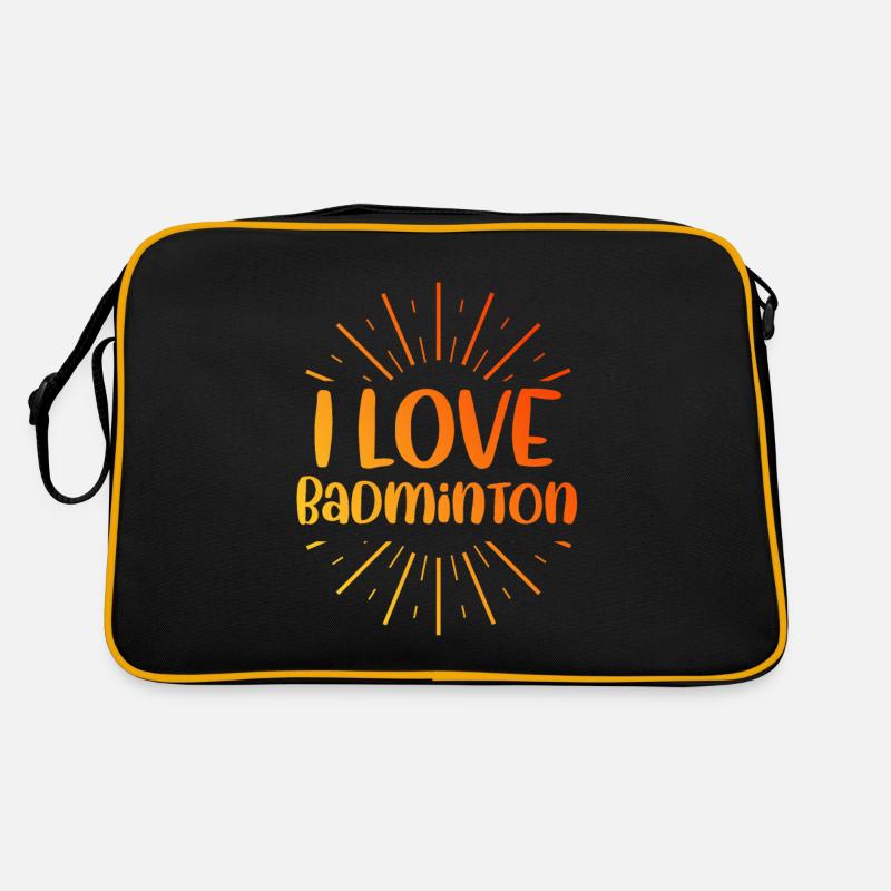 Ich liebe Badminton Retro Tasche