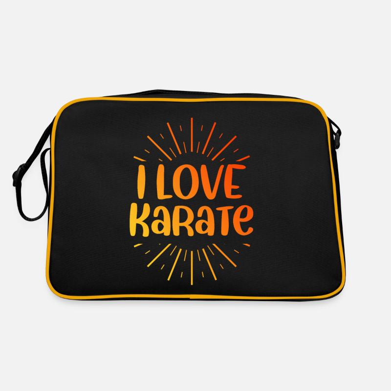 Ich liebe Karate Retro Tasche