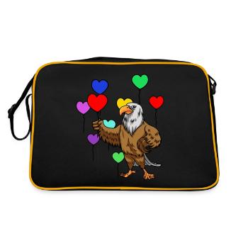 Eagle Birthday Congratulations Birthday Gift - Retro Bag - black/gold - Back