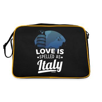 Italie Drapeau italien Italia Cadeau - Sac Retro - noir/or - Dos