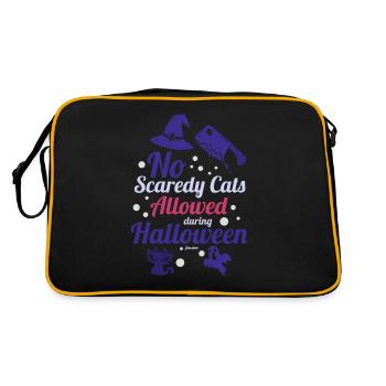 No anxious cats are allowed on Halloween - Retro Bag - black/gold - Back