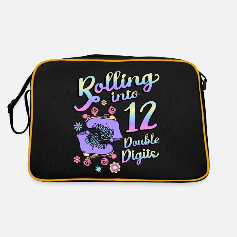 Rolling Into 12 Double Digits Floral Skaters 12. Retro Tasche