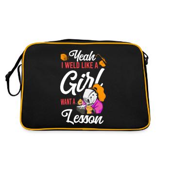 Soudeur Soudeur Femme Soudeur oui - Sac Retro - noir/or - Dos