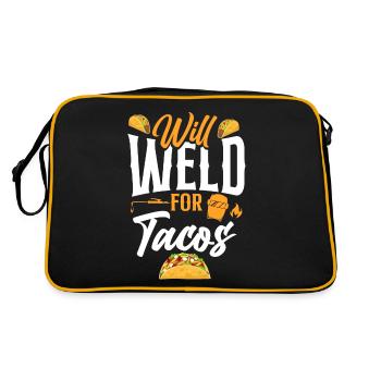 Soudage soudeur Taco va souder pour - Sac Retro - noir/or - Dos