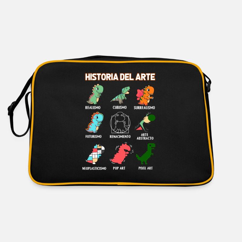 Kunstgeschichte Dinosaurier Spanisch Retro Tasche