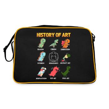 Histoire de l’art avec les dinosaures Anglais - Sac Retro - noir/or - Dos