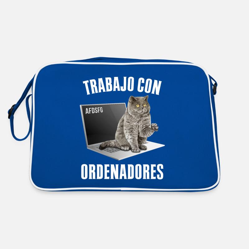 Working with Computers and Geek Cats Retro Bag